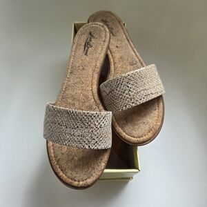Lucky Brand Corina Natural Cork Slide Sandals